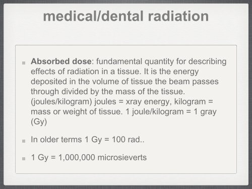 Radiation and CBCT