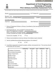 PhD Advisory Committee Assessment Form - Civil Engineering