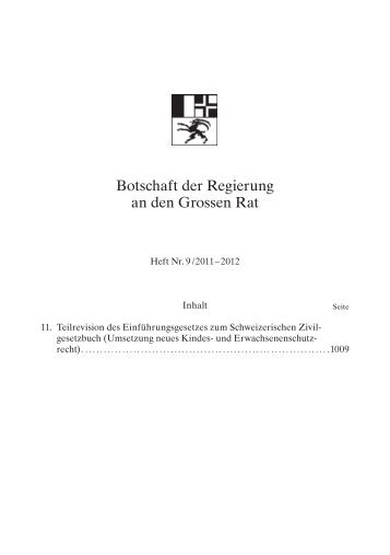 Botschaft und Entwurf - Kokes