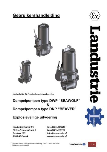 Gebruikershandleiding explosieveilige uitvoering - Landustrie