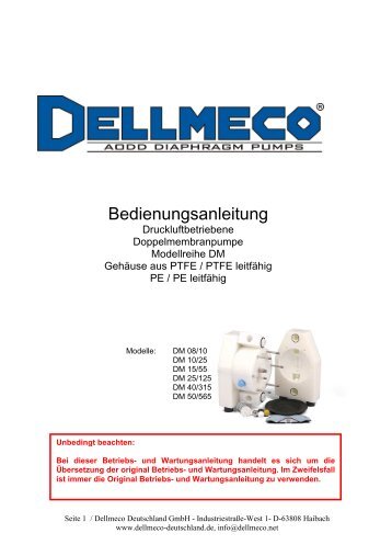 Bedienungsanleitung - Dellmeco Deutschland GmbH