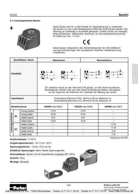 Katalog - Parker