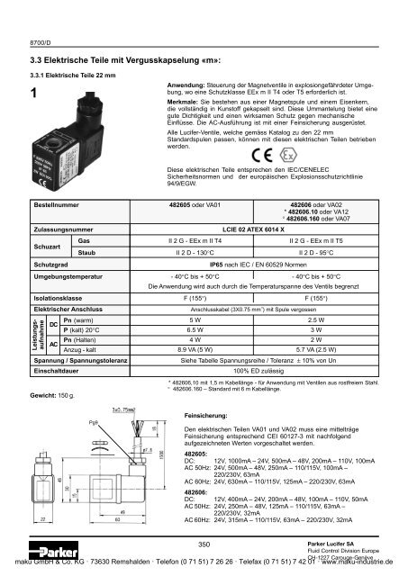 Katalog - Parker