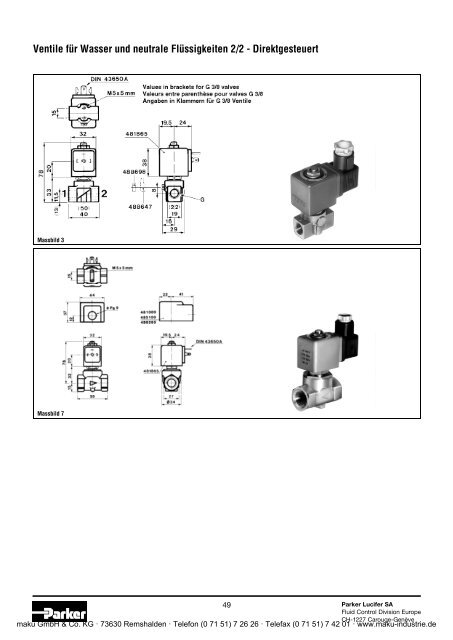 Katalog - Parker