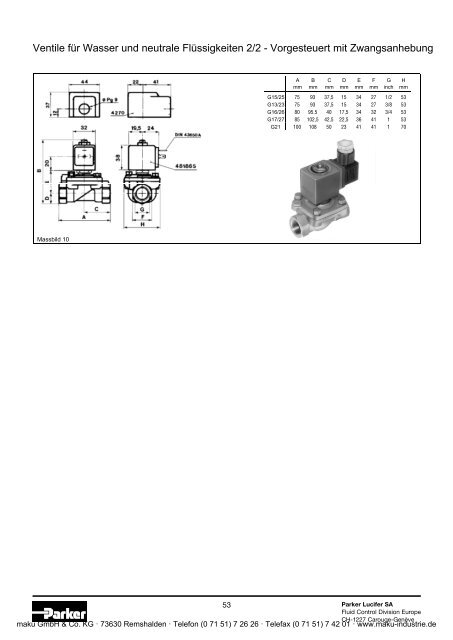 Katalog - Parker