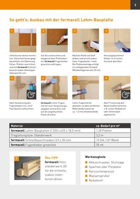 Download Flyer fermacell Lehm-Bauplatte - ausbau-schlau.de