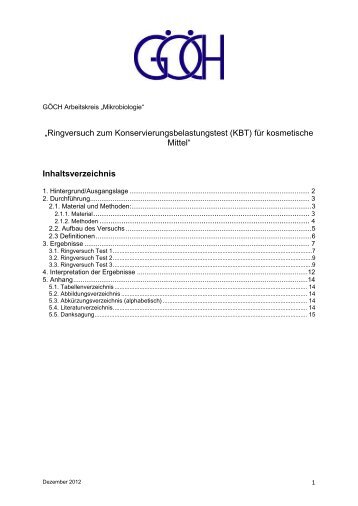 Ringversuch Konservierungsbelastungstest - Gesellschaft ...