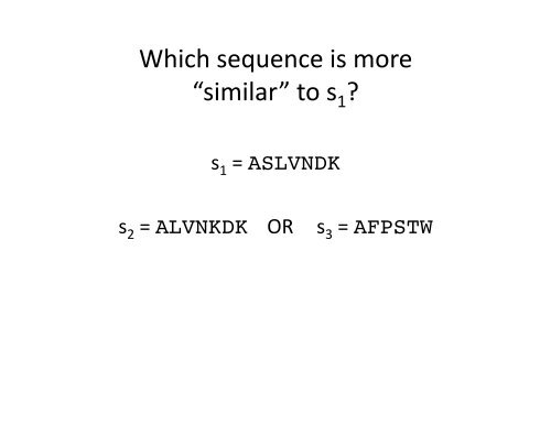 Global Sequence Alignment: the Needleman-âWunsch Algorithm