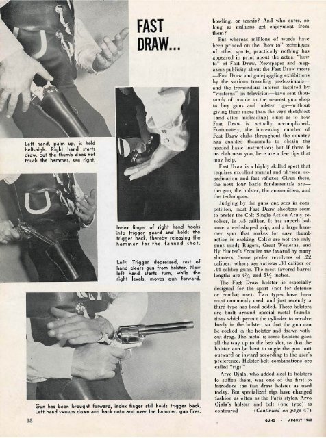 GUNS Magazine August 1962