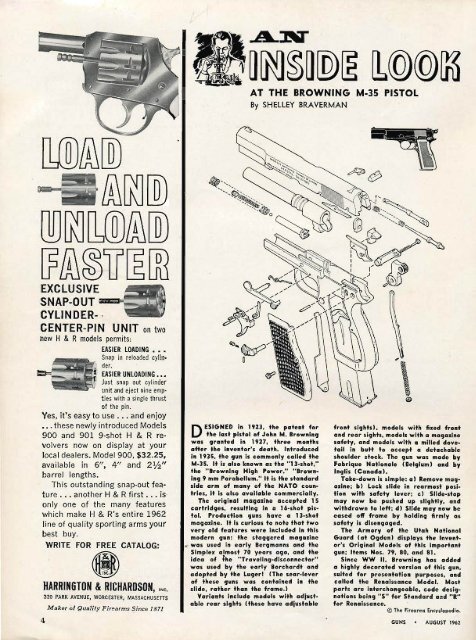 GUNS Magazine August 1962