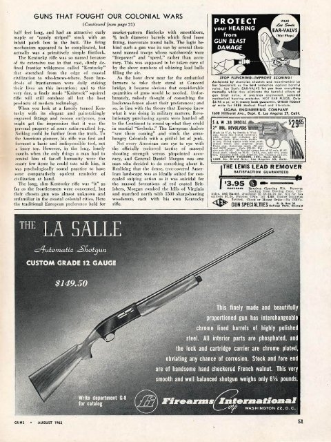 GUNS Magazine August 1962