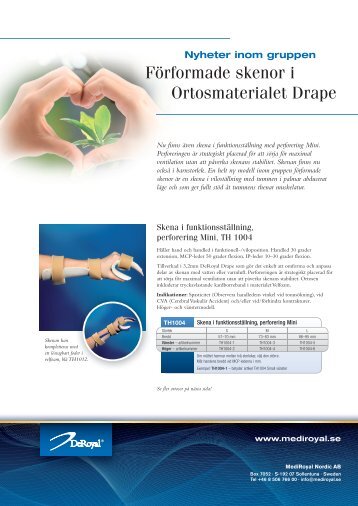 Förformade skenor i Ortosmaterialet Drape (PDF) - Mediroyal