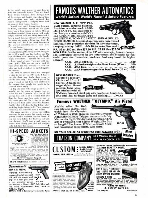 GUNS Magazine March 1956 - Jeffersonian