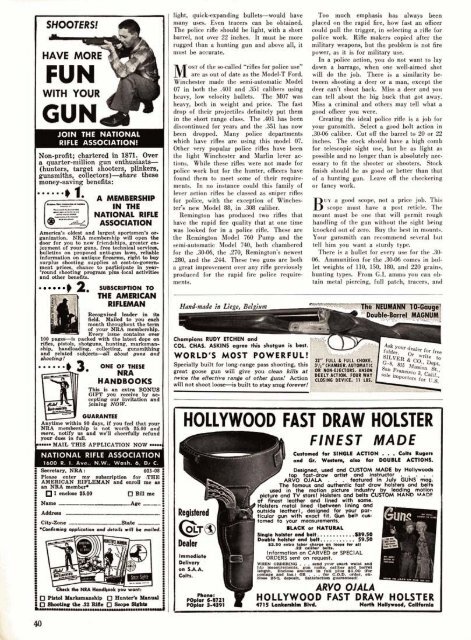 GUNS Magazine August 1957