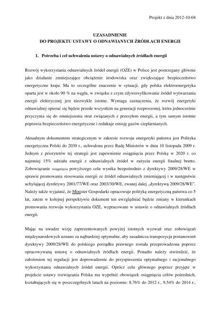 Uzasadnienie proj ustawy o OZE 4_10_12 SMALL.pdf - Polska Izba ...