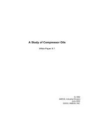 A Study of Compressor Oils - AMSOIL Synthetic Motor Oil