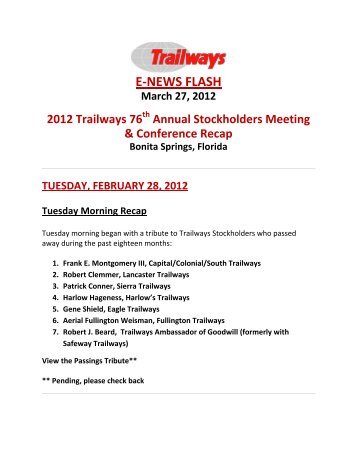 E-NEWS FLASH - Trailways.com