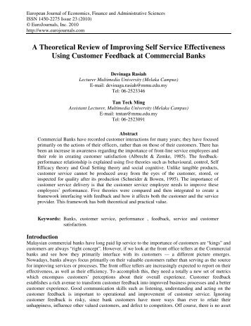 A Theoretical Review of Improving Self Service Effectiveness Using ...