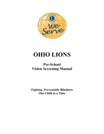 MD 13 Sight and Hearing Vision Screening Manual - Ohio Lions