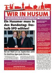 WIR IN HUSUM - September 2013 - SPD Ortsverein Husum