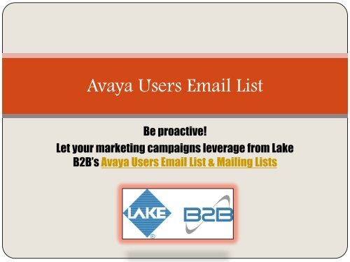 Avaya Users Email List