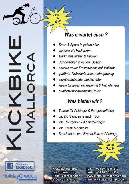 Kickbike Magazin Mallorca Frühjahr 2015 - Das Tretrollermagazin 