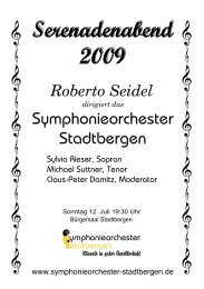 Serenadenabend 2009 - Symphonieorchester Stadtbergen