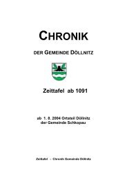 Zeittafel - Chronik Gemeinde DÃ¶llnitz - Doellnitz.de