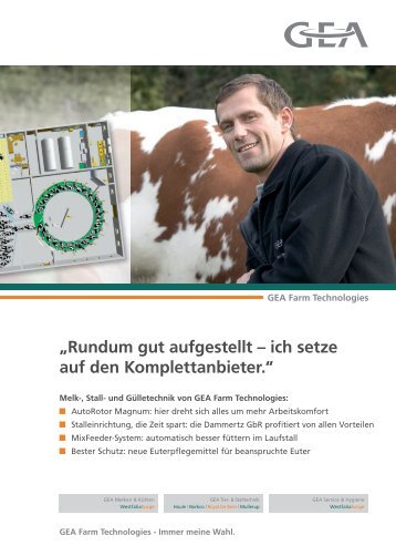 Melk-, Stall- und GÃ¼lletechnik von unserem technischen Partner ...