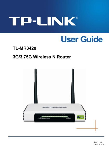 TL-MR3420 N Router - TP-Link