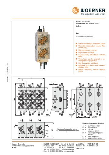 P0761 EN KUZ-C Volume flow meter with ... - TROMA-MACH sro