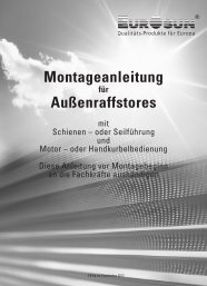 Montageanleitung AuÃenraffstores - Eurosun as