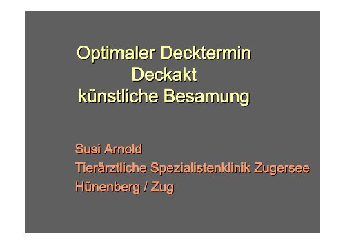 PDF Optimaler Decktermin - Animalreproduction