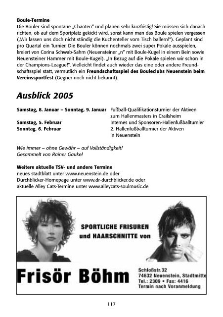 Durchblicker-Ausgabe Nr. 20 - 2004 - TSV Neuenstein