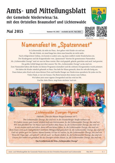 Amts- und Mitteilungsblatt Mai 2015