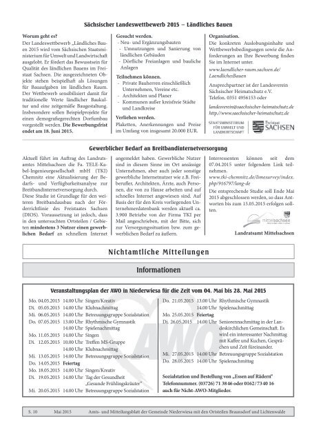 Amts- und Mitteilungsblatt Mai 2015
