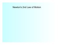 Newton's 2nd Law of Motion