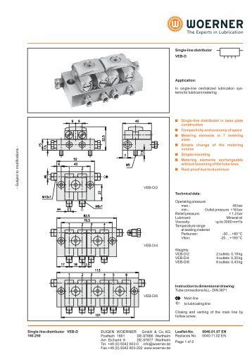 P0040 EN VEB-D Single-line distributor - TROMA-MACH sro