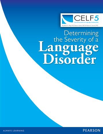 Determining the Severity of a Language Disorder - Speech and ...