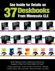 Minnesota CLE Deskbooks