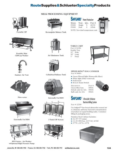 Download the Full PDF Catalog - Schlueter Dairy Technologies