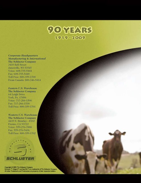 Download the Full PDF Catalog - Schlueter Dairy Technologies