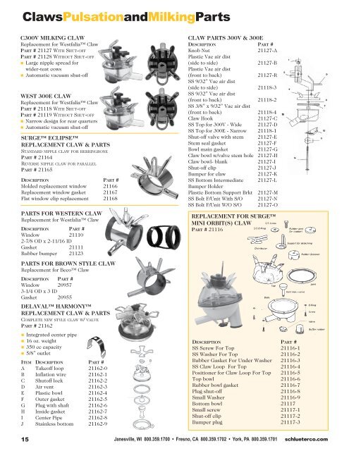 Download the Full PDF Catalog - Schlueter Dairy Technologies