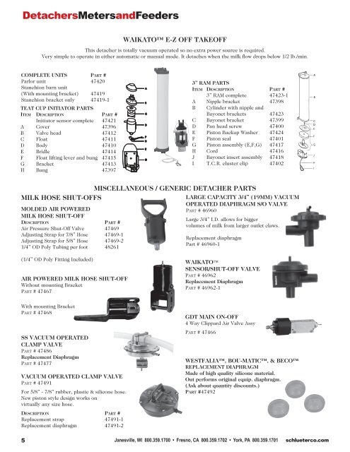 Download the Full PDF Catalog - Schlueter Dairy Technologies