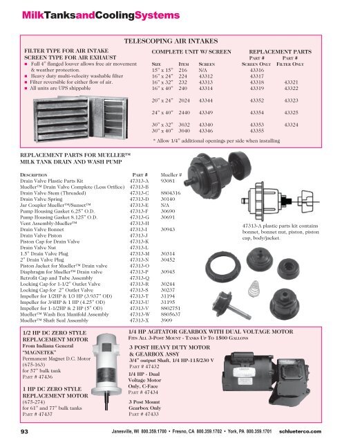 Download the Full PDF Catalog - Schlueter Dairy Technologies