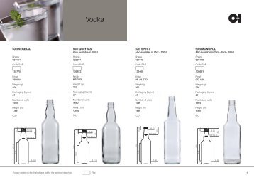 European Vodka Products Catalogue