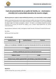 Carta de presentación de un padre de familia, ex - CEP Peruano ...