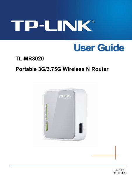 TL-MR3020 Portable 3G/3.75G Wireless N Router - TP Link