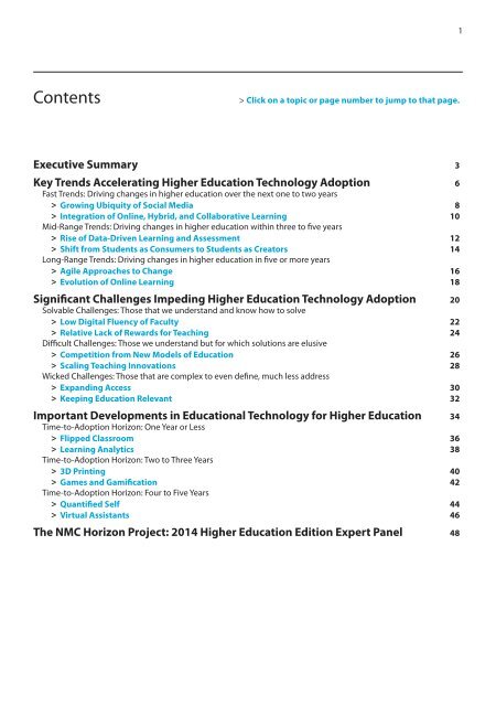 NMC Horizon Report > 2014 Higher Education Edition