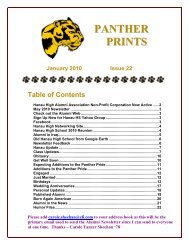 PANTHER PRINTS - Hanauhigh.org